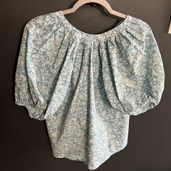 House of Harlow 1960 By Revolve Martine Seafoam Print Top NWT Size Large - Picture 4 of 7